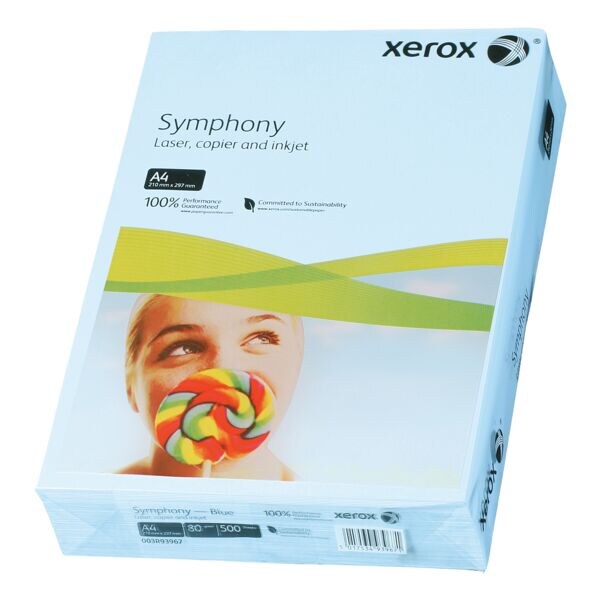 Papier imprimante couleur A4 Xerox Symphony - 500 feuilles au total Papier imprimante couleur A4 Xerox Symphony - 500 feuilles au total