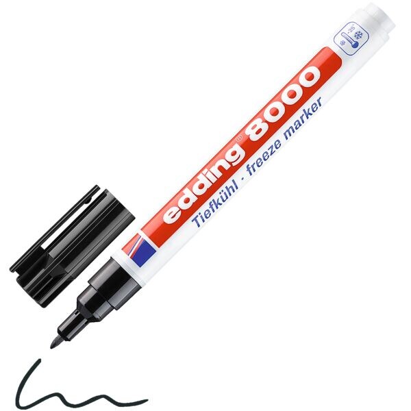 edding Marqueur pour surgel�s 8000 - pointe ogive, Epaisseur de trait 1  - 1,0 mm