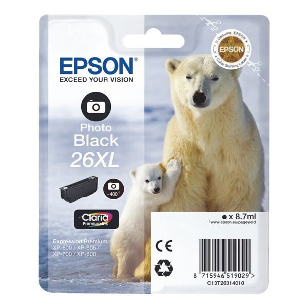 Epson Cartouche d'encre XL « T263140 » Nr. 26XL Epson Cartouche d'encre XL « T263140 » Nr. 26XL