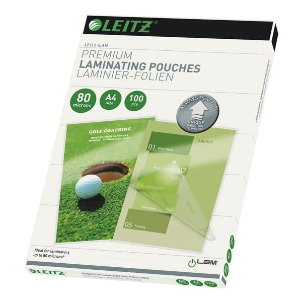 LEITZ 100 pice(s) Pochettes de plastification iLAM Pouch 7478 A4 80 