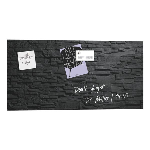 Sigel Tableau magntique en verre Artverum Sichtbeton, 91 x 46 cm