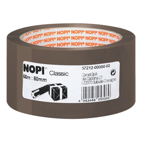 ruban adhsif d'emballage Nopi Classic, 50 mm de large, 66 m de longueur