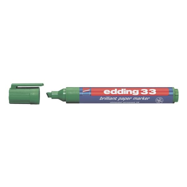 edding marqueur indlbile 33 - pointe biseaute, Epaisseur de trait 1,0  - 5,0 mm (XB)
