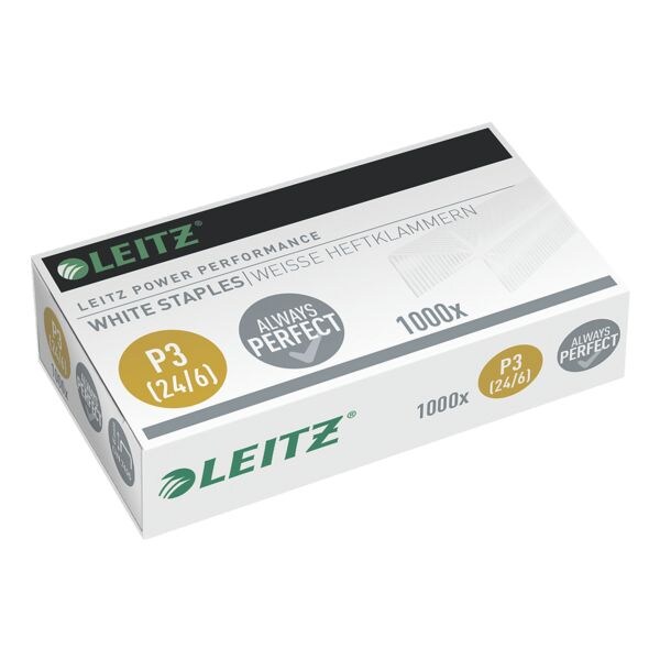 LEITZ Agrafes blanches « Power Performance 3 » 5554