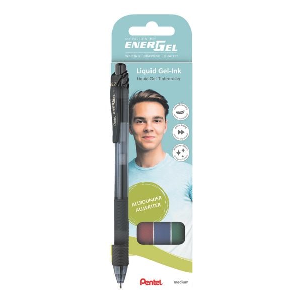 Pentel Paquet de 4 stylos encre gel  Energel BL 107 