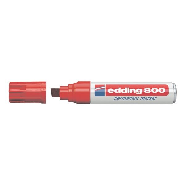 edding marqueur indlbile 800 - pointe biseaute, Epaisseur de trait 4,0  - 12,0 mm (XB)