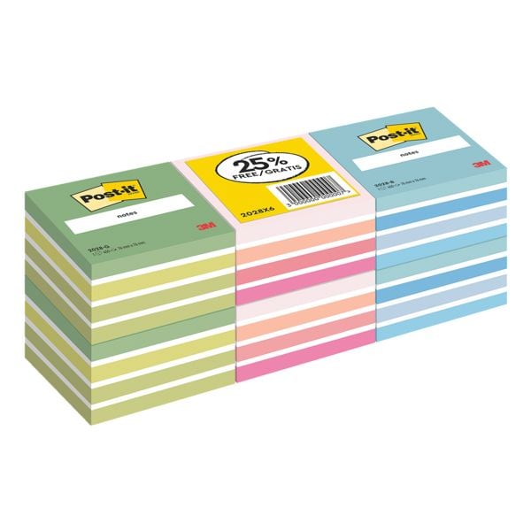 Post-it Notes Paquet de 6 blocs cubes de notes repositionnables  2028X6 