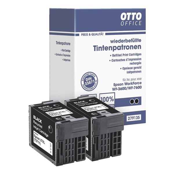 OTTO Office Paquet double de cartouches d'impression quivalent Epson  T2711 XL  noir
