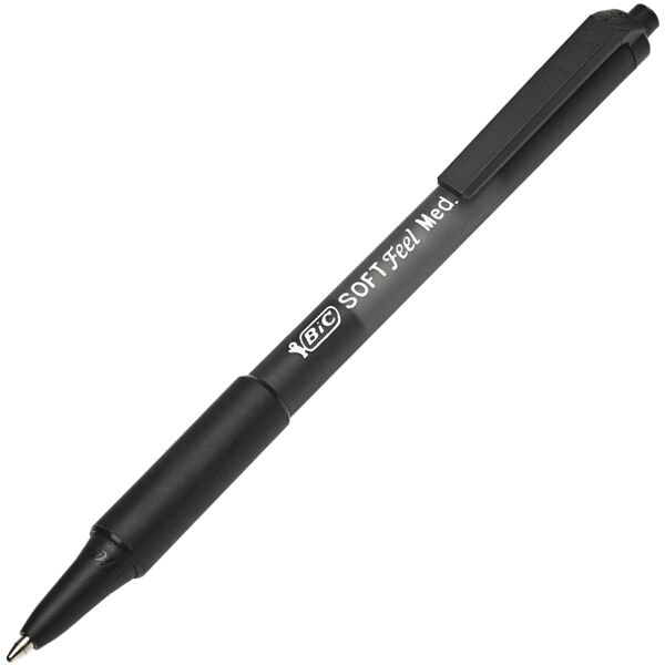 12x BIC Soft Feel Clic Grip Stylo-bille convenant aux documents officiels