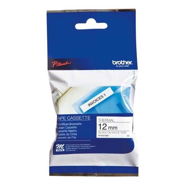 Brother Ruban pour titreuse « M-K231S » 12 mm x 4 m Brother Ruban pour titreuse « M-K231S » 12 mm x 4 m
