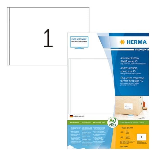 Herma Lot de 400 étiquettes universelles « 8690 » Herma Lot de 400 étiquettes universelles « 8690 »