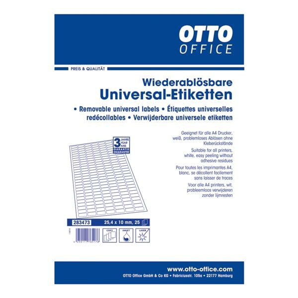 OTTO Office Lot de 4725 tiquettes universelles 25,4 x 10 mm