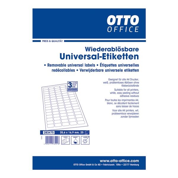 OTTO Office Lot de 2000 tiquettes universelles 35,6 x 16,9 mm