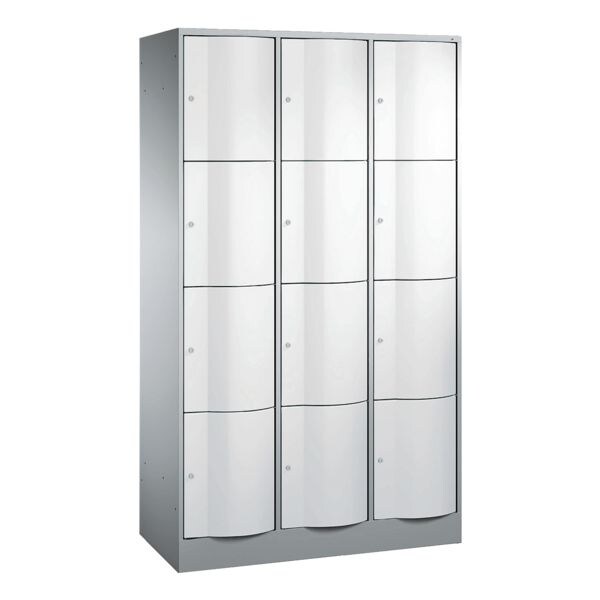 CP Armoire  casier verrouillable Resisto, 3x4, acier, sur socle, 115 x 195 cm