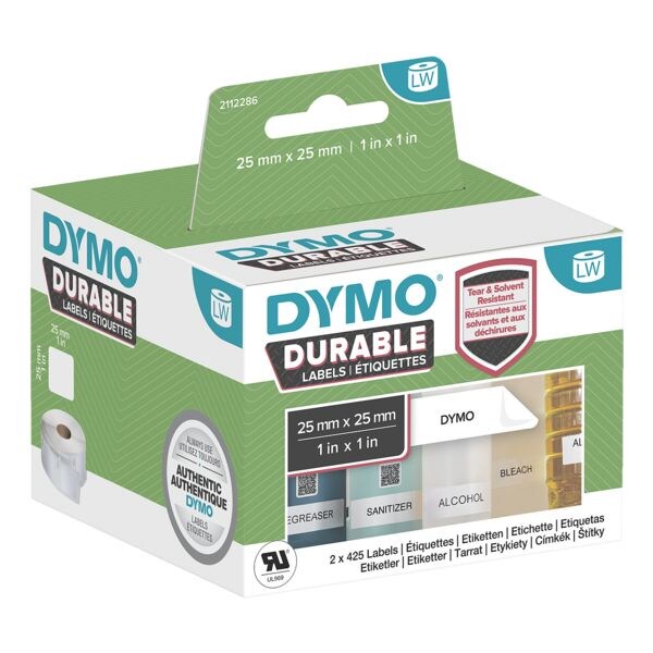 DYMO tiquettes plastique LabelWriter  2112286  25 x 25 mm