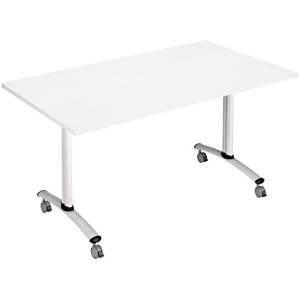 SODEMATUB table pliante mobile 140 cm, pitement en T argent
