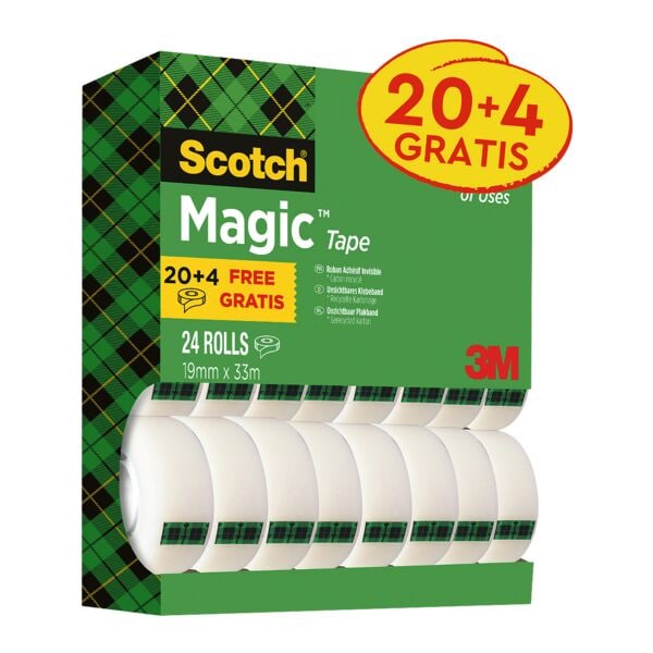 Scotch ruban adhsif Magic Tape, transparent, 24 pice(s)