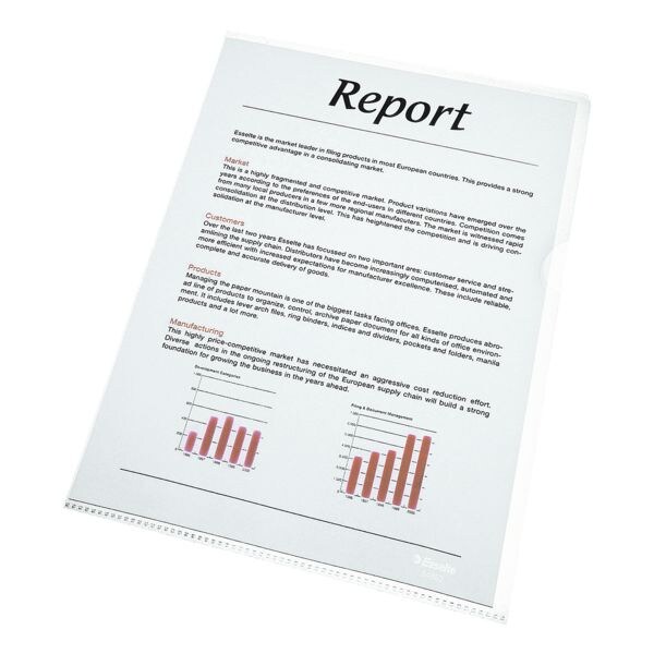 Esselte Chemises transparentes « Standard Plus » (0,105 mm)