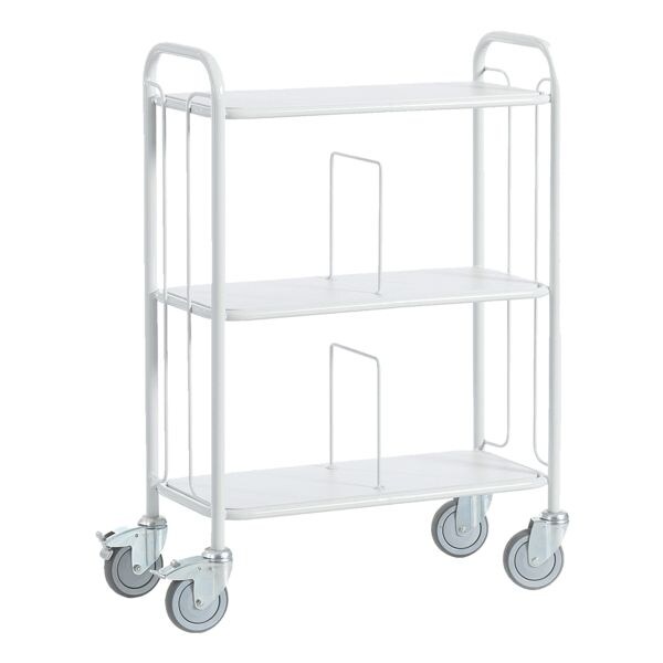 ROLLCART Chariot de bureau avec grille de sparation