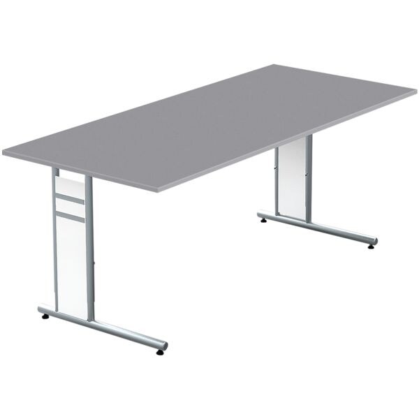 Kerkmann bureau Stage One 180 cm, pitement en L alu argent