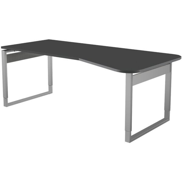 Kerkmann bureau  forme volutive Stage One 195 cm, pitement en arche alu argent