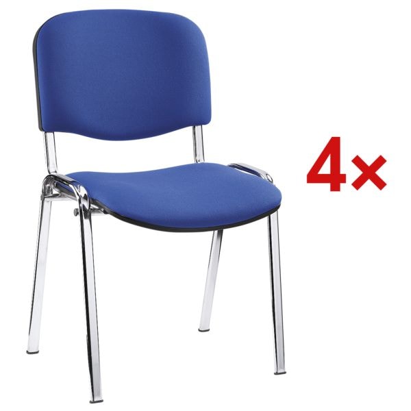 Nowy Styl Lot de 4 chaises empilables  ISO 4L  pitement chrom