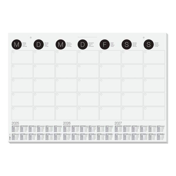 SIGEL Sous-mains papier HO550 avec calendrier pour 2025/26/27