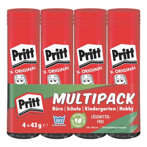 Pritt Paquet de 4 tubes de colle � Stick � 43 g