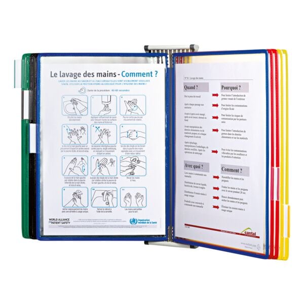 Tarifold Systme de consultation mural A4 avec 10 pochettes transparentes