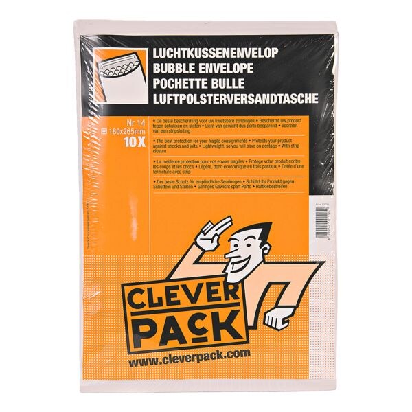 Cleverpack 10 pice(s) pochettes d'expdition -  bulles, 18x26,5 cm