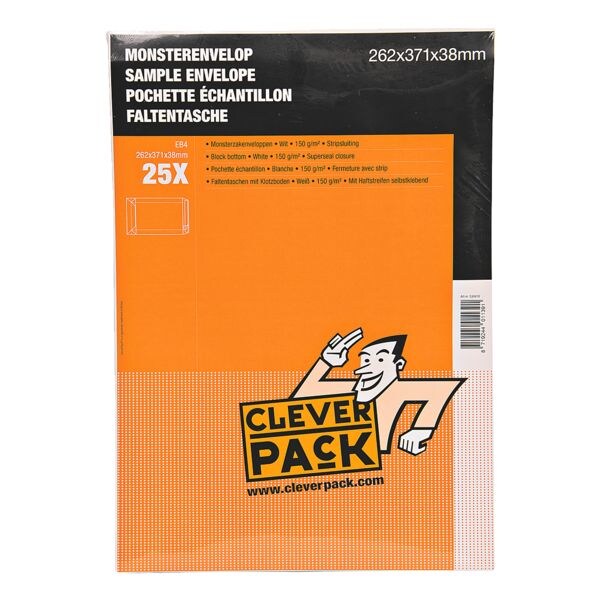 Cleverpack 25 pochettes d'expdition, E4 sans fentre