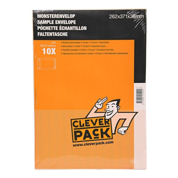 Cleverpack 10 pochettes d'expdition, E4 sans fentre