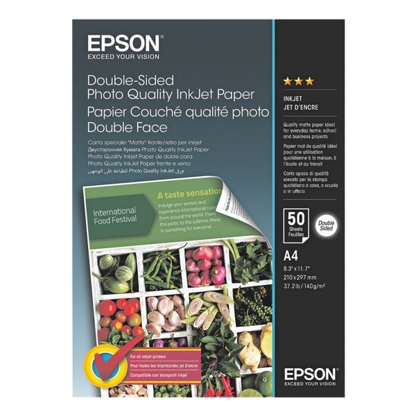 Epson Papier photo  Double-Sided Photo Quality Inkjet Paper  A4 120 g
