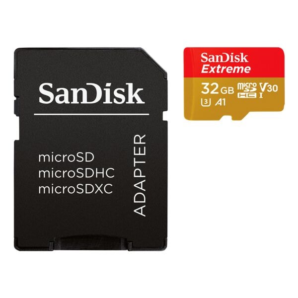 SanDisk Carte mmoire microSDXC avec adaptateur  Extreme 32 GB 