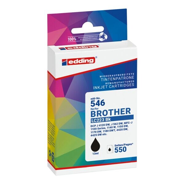 edding Cartouche quivalente Brother  LC223BK 
