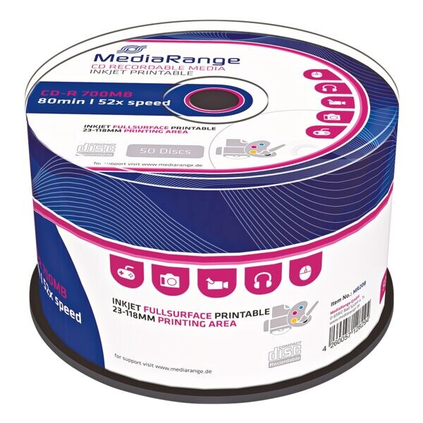 MediaRange Paquet de 50 CD vierges « CD-R »