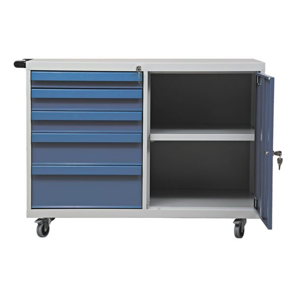 G�rkan Trolley d'atelier avec compartiment � portes battantes