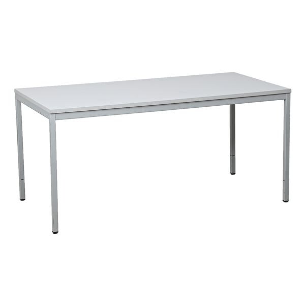 G�rkan bureau 160 cm, 4 pieds gris clair