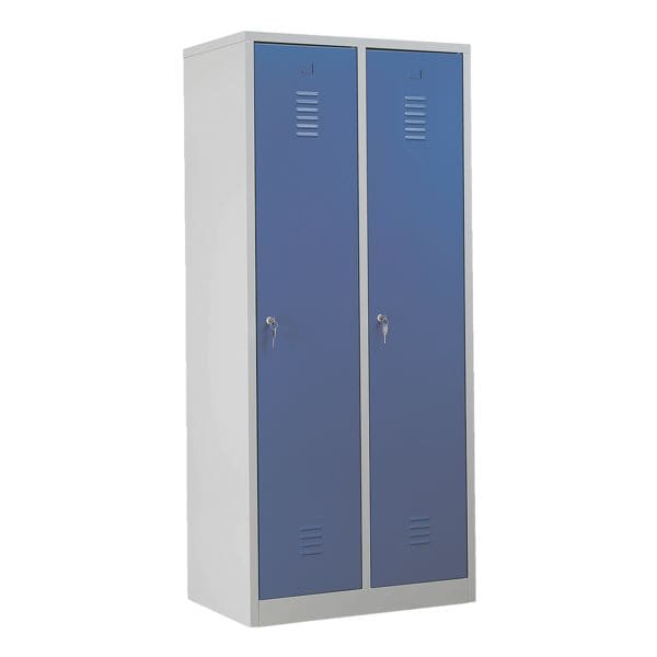 Grkan Armoire vestiaire, 2x1, acier, sur socle, 80 x 180 cm