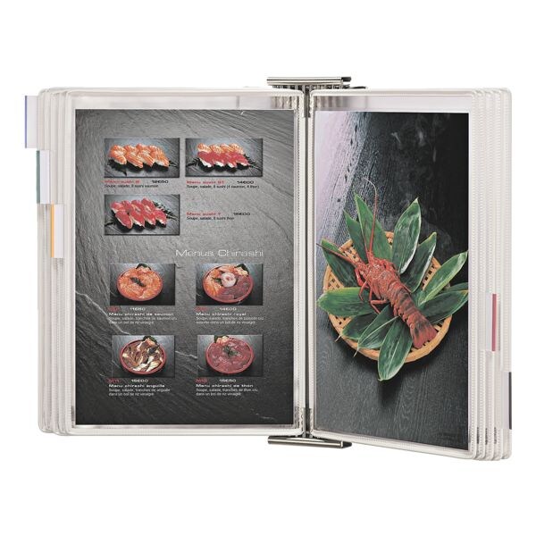Tarifold Syst�me de consultation mural A4 avec 10 pochettes transparentes