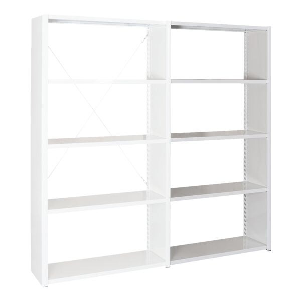 MANORGA Systme de rayonnage en acier  Epsilon  rayonnage modulable 5 tablettes en tle d'acier 125 x 38,8 cm