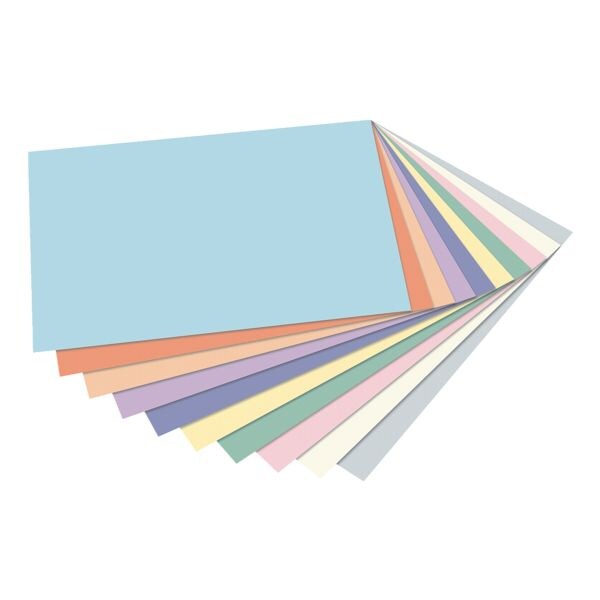 folia Papier cartonn 130 g/m 10 couleurs pastel A4 100 feuilles