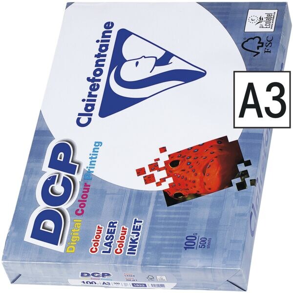 Papier laser couleur A3 Clairefontaine DCP - 500 feuilles au total Papier laser couleur A3 Clairefontaine DCP - 500 feuilles au total