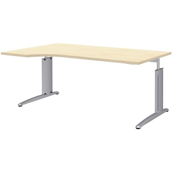 rhr table de forme libre  gauche rglable en hauteur (manuellement) Techno 180 cm, pitement en L argent