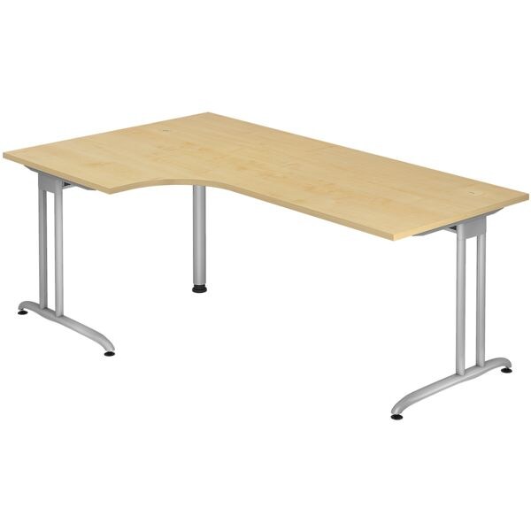 HAMMERBACHER Bureau d'angle VBS82 Vienne 200 cm, pitement en L argent