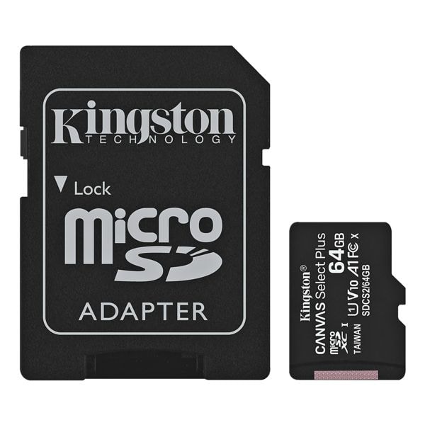 Kingston Carte mmoire microSDXC  Canvas Select Plus - 64GB 