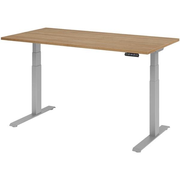 HAMMERBACHER bureau rglable en hauteur (lectrique) VXDKB16 Upper Desk 160 cm, pitement en L argent