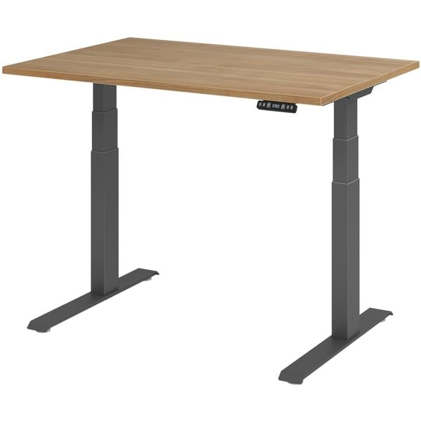 HAMMERBACHER bureau rglable en hauteur (lectrique) VXDKB12 Upper Desk 120 cm, pitement en L couleur graphite