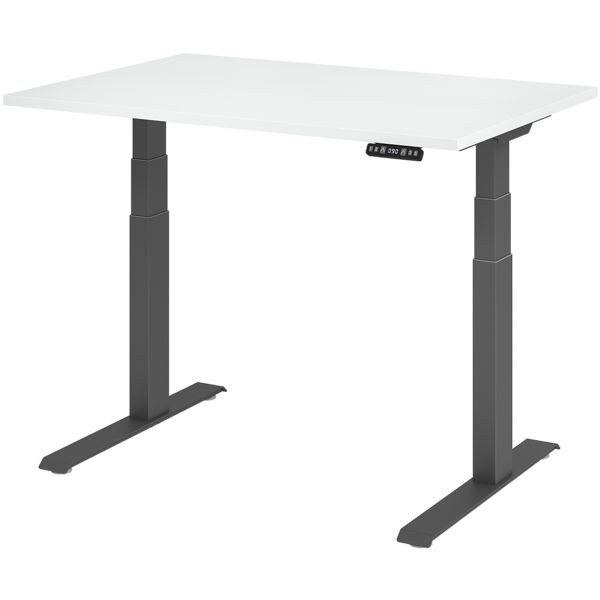 HAMMERBACHER bureau rglable en hauteur (lectrique) VXDKB12 Upper Desk 120 cm, pitement en L couleur graphite