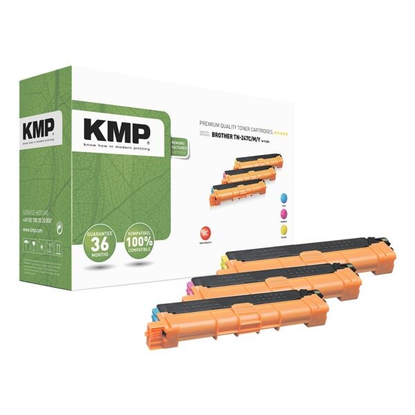 KMP Lot de toners équivalent Brother « TN-247C, TN-247M, TN-247Y »